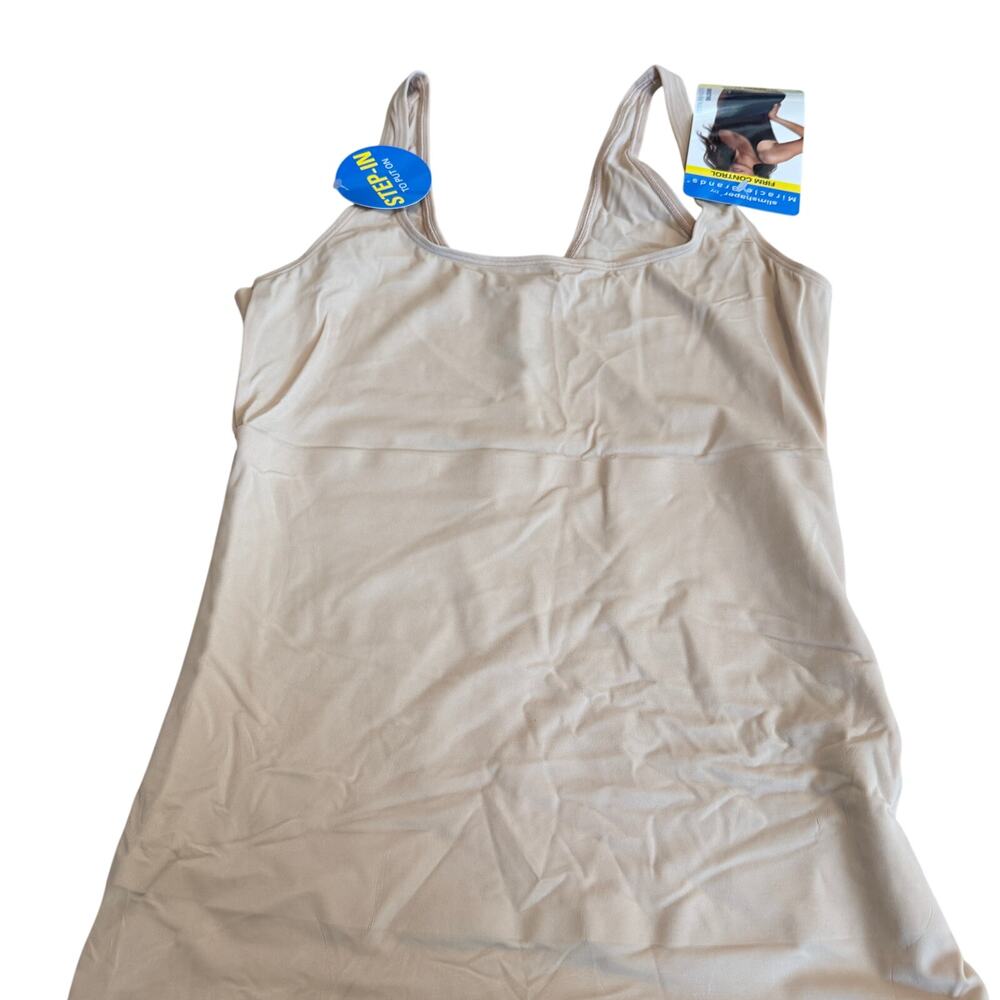 SlimShaper by Miracle Brands Women's Beige No Side Show Tank - Size XXL - NWT
